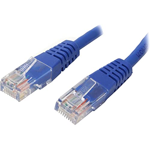 StarTech.com Cat5e Ethernet-Kabel – 15,2 m – Patchkabel – geformtes Cat5e-Kabel – langes Netzwerkkabel – Ethernet-Kabel – Cat 5e-Kabel – 15,2 m (M45PATCH50BL) von StarTech.com