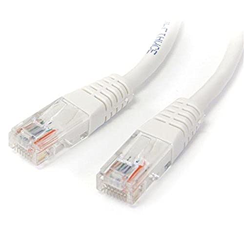 StarTech.com Cat5e Ethernet-Kabel – 3 m – Patchkabel – geformtes Cat5e-Kabel – Netzwerkkabel – Ethernet-Kabel – Cat 5e-Kabel – 3 m (M45PATCH10WH) von StarTech.com