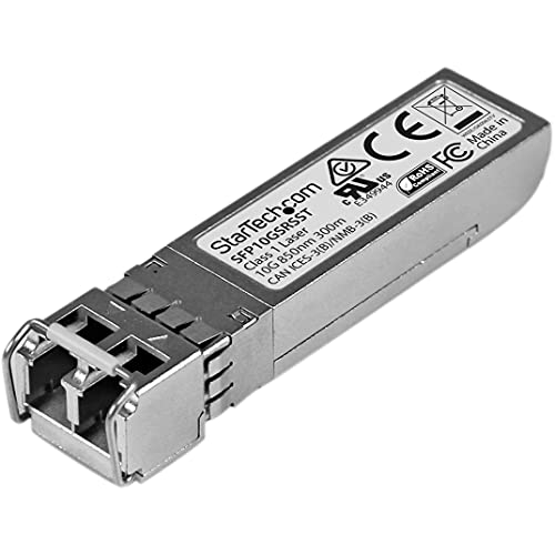 StarTech.com Cisco SFP-10G-SR-S kompatibel SFP+ - 10 Gigabit Fiber 10GBase-SR SFP+ Transceiver Modul - MM LC mit DDM - 300m StarTech.com Cisco SFP-10G-SR-S kompatibel SFP+ - 10 Gigabit Fiber 10GBase-SR SFP+ Transceiver Modul - MM LC mit DDM - 300m von StarTech.com