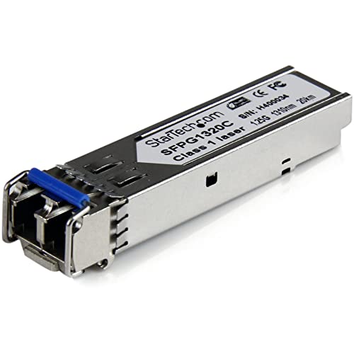 StarTech.com Cisco kompatibles Gigabit SFP Transceiver Modul SM LC, Mini-GBIC bis 20Km, Glasfaser Transceiver mit DDM 1310nm 1000Base-LH StarTech.com Cisco kompatibles Gigabit SFP Transceiver Modul SM LC, Mini-GBIC bis 20Km, Glasfaser Transceiver mit DDM 1310nm 1000Base-LH von StarTech.com