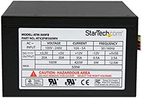 StarTech.com Computer Netzteil 500 Watt 80+ - ATX12V 2.3 Aktiv PFC PC Netzteil 80 Plus mit 12cm Lüfter StarTech.com Computer Netzteil 500 Watt 80+ - ATX12V 2.3 Aktiv PFC PC Netzteil 80 Plus mit 12cm Lüfter von StarTech.com