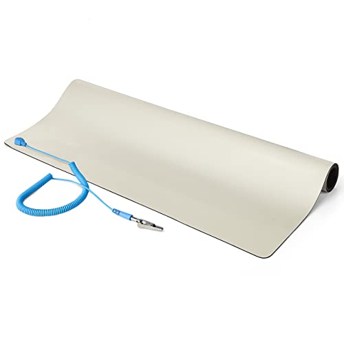 StarTech.com ESD Matte, Elektronikreparatur Antistatikmatte, Antistatische Matte/Tischmatte, lösbarer Erdungskabel mit Krokodilklemme, ESD Unterlage, ANSI/ESD S 4.1, 60x120 cm (LG-ANTI-STATIC-MAT) von StarTech