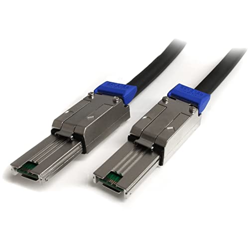 StarTech.com Externes Mini SAS Kabel SFF-8088 auf SFF 8088 3m, Serial Attached SCSI Anschlusskabel Stecker/Stecker, 2x SFF8088 Schwarz von StarTech.com