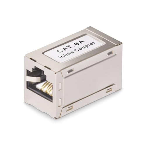StarTech.com Geschirmte Cat 6A Kupplung, RJ45 Coupler Cat6a, Lankabel Verlängerung (F/F), Netzwerkkabelverlängerung/Verbinder von StarTech