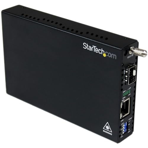 StarTech.com Gigabit Ethernet LWL / Glasfaser Medienkonverter mit SFP, 1000 Mbit/s Multimode Gigabit Ethernet Medienkonverter von StarTech