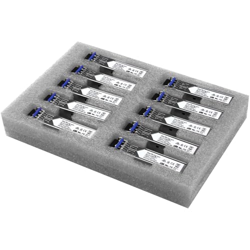 StarTech.com Gigabit LWL SFP Transceiver Modul, Cisco GLC-LH-SMD kompatibel, SM/MM LC, 10km/550m, Mini GBIC 10er Pack, 1000Base-LX/LH von StarTech