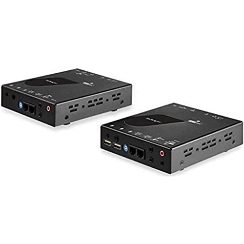 StarTech.com HDMI KVM over IP Extender - 4K 30Hz HDMI 2.0 & USB über IP LAN oder CAT5e/CAT6 Ethernet (100m) - Fern KVM Switch/Console Sender/Empfänger Komplet für Computer Fernsteuerung (SV565HDIP) von StarTech