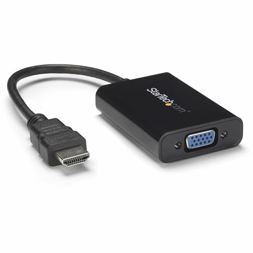 StarTech.com HDMI to VGA Video Adapter with Audio for Laptop/Ultrabook - Videokonverter - Schwarz von StarTech