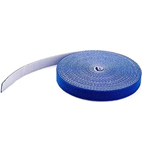 StarTech.com 7,6 m Klettbandrolle - Wiederverwendbare Zuschneidbare Klettkabelbinder - Industrielle Klettverschluss Rolle / Klettband Rolle - Klettbänder für Kabelmanagement - Blau (HKLP25BL) von StarTech