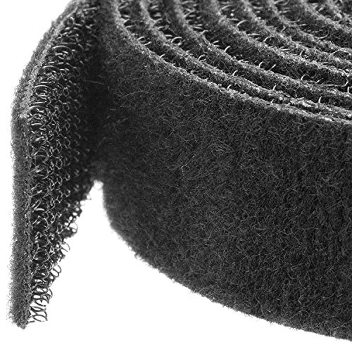 StarTech.com 15,2 m Klettbandrolle - Wiederverwendbare Zuschneidbare Klettkabelbinder - Industrielle Klettverschluss Rolle / Klettband Rolle - Klettbänder für Kabelmanagement - Schwarz (HKLP50) von StarTech