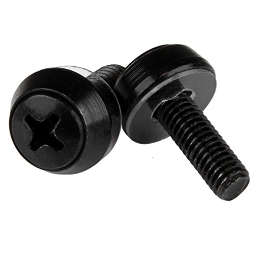 StarTech.com M5 x 12mm - Montageschrauben - 50er Pack - Schwarz - M5 Schrauben für Server Racks von StarTech
