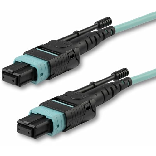 StarTech.com MPO12PL10M MTP(F)/PC auf MTP(F)/PC OM3 Multimode-Faseroptikkabel, 12F Typ-A, OFNP, 50/125µm LOMMF, 40G Netzwerke, geringe Einfügungsverlust, MPO-Faser-Patchkabel, 10 m von StarTech.com