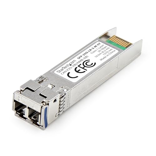StarTech.com MSA-konformes SFP-25G-LR-S SFP28-Modul, 25G Singlemode-Faser (SMF), 25 GbE 10 km (6,2 mi), optischer LC-Transceiver, SFP-25G-LR-S-M-ST von StarTech.com