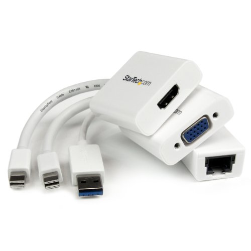 StarTech.com MacBook Air® Zubehör Set - MDP auf VGA / HDMI® und USB 3.0 Gigabit Ethernet Adapter Kit von STARTECH.COM