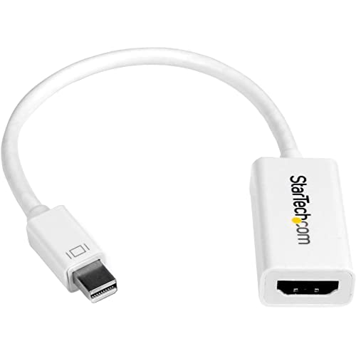 StarTech.com Mini DisplayPort auf HDMI 4k @ 30Hz Adapter - DP 1.2 zu HDMI Audio Video Konverter für MacBook Pro / Air - Weiß von StarTech
