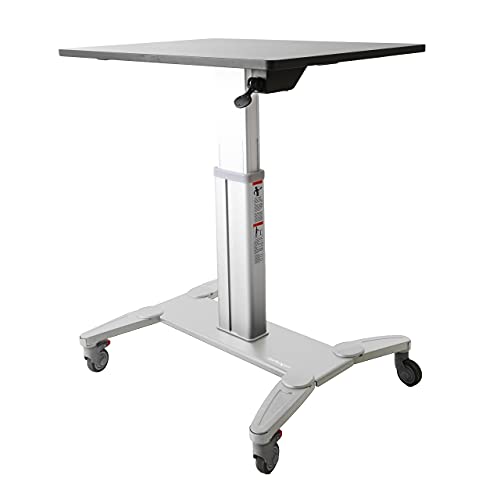 StarTech.com Mobiler Sitz-/Steh-Arbeitsplatz mit 80cm Arbeitsfläche - Höhenverstellbar Steh Schreibtisch von StarTech.com