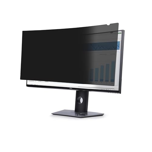 StarTech.com Monitor Blickschutzfolie für Dell P3424WE Curved 21:9, Bildschirm Sichtschutzfolie/Blaulichtfilter, TAA-konform von StarTech