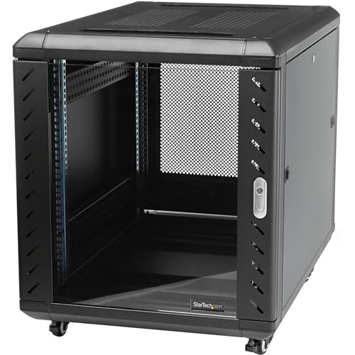 StarTech.com 4-Pfosten 15HE Serverrack/Schrank, 19" Daten-Rack/Schrank für IT-/Netzwerkgeräte, verstellbare Montageschienen von StarTech.com