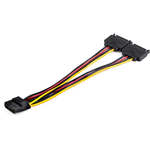 StarTech.com SATA auf 4-pin Molex Y-Kabel (15cm, dual SATA Stromkabel, 4-pol Splitter, PVC) von StarTech.com
