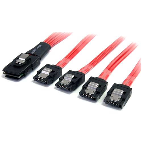StarTech.com Serial ATA SCSI SAS Kabel 50cm - SFF-8087 auf 4x SATA mit Lasche - Mini SAS auf SATA Kabel 1x SFF8087 Stecker 4x S-ATA Buchse StarTech.com Serial ATA SCSI SAS Kabel 50cm - SFF-8087 auf 4x SATA mit Lasche - Mini SAS auf SATA Kabel 1x SFF8087 Stecker 4x S-ATA Buchse von StarTech.com