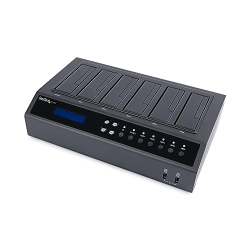 StarTech.com USB 3.0 / eSATA 6 Bay Festplatten Dock Kopierstation - 1:5 HDD / SSD Kloner und Eraser - 2,5/3,5 Festplatten Dockingstation von StarTech