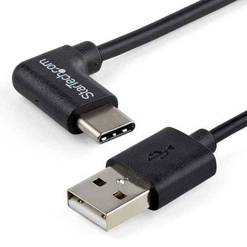 StarTech.com USB-A auf USB-C Kabel, rechts gewinkelt, St/St, 1m, USB 2.0 Kabel, USB Typ-C, USB A zu USB-C Kabel von StarTech