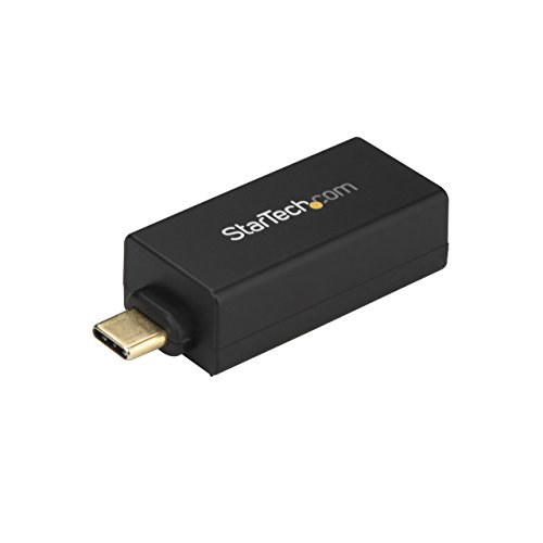 StarTech.com USB-C auf Gigabit Netzwerk Adapter - USB 3.0/USB 3.1 Typ-C 1Gbit/s NIC/Netzwerkadapter - USB-C/TB3 auf 1GbE RJ45/LAN - Windows, MacOS, Chromebook kompatibel - Schwarz (US1GC30DB) von StarTech