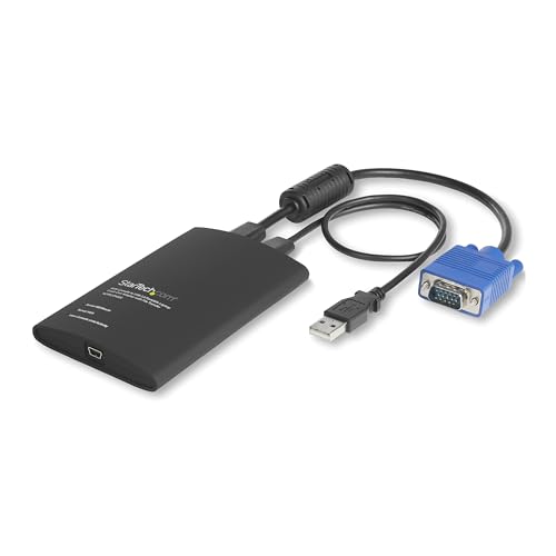StarTech.com USB Crash Cart Adapter - Portables KVM Adapter - Laptop KVM Konsole für Headless Geräte/Server/ATM/POS/Embeded - Laptop KVM Konsole konverter - KVM Console Adapter (NOTECONS02) von StarTech.com