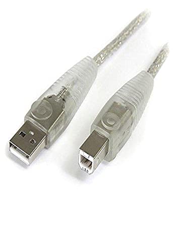 StarTech.com USB2HAB10T transparentes USB 2.0-Kabel – A auf B – USB-Kabel – USB (M) auf USB Typ B (M) – USB 0,6 – 3 m – geformt – transparent von StarTech