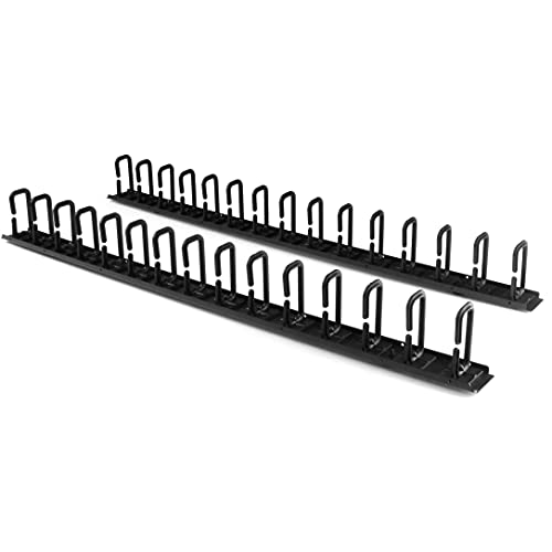 StarTech.com Vertikales Server-Rack-Kabelmanagement - 40U Ringe für Vertikales Kabelmanagement - Kabelführungsblende - Kabelführungssystem - Netzwerk-Rack-Kabelmanagement (CMVER40UD) von StarTech
