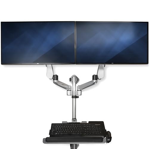 StarTech.com WALLSTSI2 Computerarbeitsplatz für die Wandmontage - Beweglicher Doppelarm - Tastaturarm - Sitz-Steh-Schreibtisch von StarTech.com