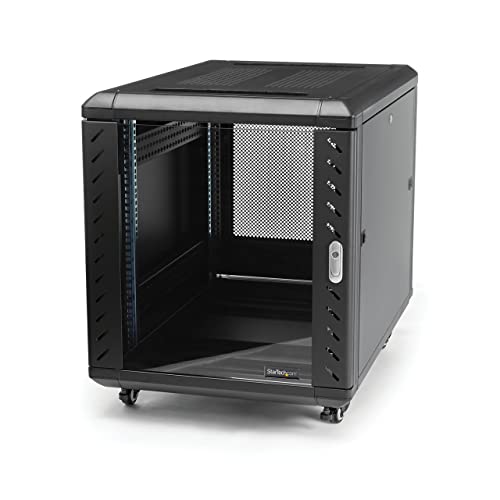 StarTech.com 4-Pfosten 12HE Serverrack/Schrank, 19" Daten-Rack/Schrank für IT-/Netzwerkgeräte, verstellbare Montageschienen von STARTECH.COM