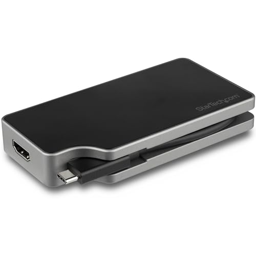 StarTech.com USB-C Multiport Display Adapter - 4-in-1 - 95W Power Delivery - Space Grau - 4K bei 60Hz - integriertes Kabel StarTech.com USB-C Multiport Display Adapter - 4-in-1 - 95W Power Delivery - Space Grau - 4K bei 60Hz - integriertes Kabel von StarTech.com
