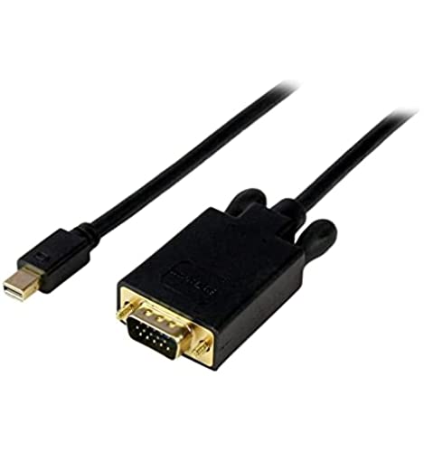 Startech.com 3 m Mini-DisplayPort-auf-VGA-Kabel – mDP auf VGA 1920 x 1200 Computer-Monitor-Kabel – Mini-DisplayPort-Kabel - VGA-Monitorkabel - Mini-DP auf VGA - Schwarz (MDP2VGAMM10B) von StarTech