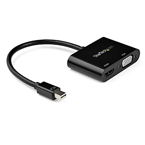 Startech.com Mini-DisplayPort-auf-HDMI-VGA-Adapter – Mini-DisplayPort-auf-VGA-Videoadapter 1.2 HBR2 auf HDMI 2.0 4K 60 Hz oder VGA-Monitoradapter – kompatibel mit TB2 (MDP2VGAHD20) von StarTech.com