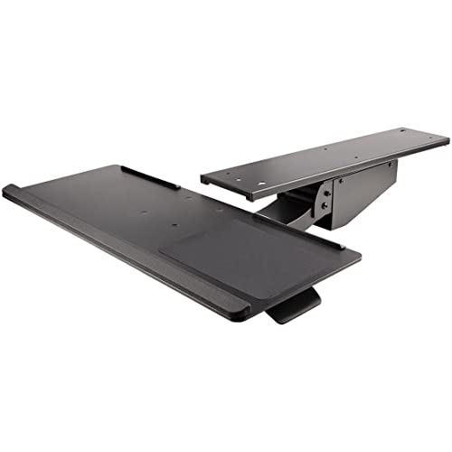 Tastaturablage - Höhenverstellbare Tastatur und Mausablage, 25 x 66 cm - Ergonomische Schreibtisch/Computer Tastaturablage mit Mauspad & Handgelenkauflage - Kipp/Drehfunktion (KBTRAYADJ2) von StarTech