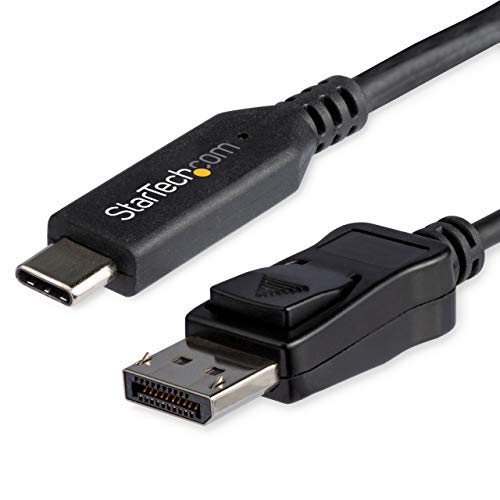 StarTech.com 1m USB-C auf DisplayPort 1.4 Kabel - 8K/5K/4K USB Typ-C auf DP 1.4 Alt Mode Videoadapter/Kabel - HBR3/HDR/DSC - 8K 60Hz DP Monitor Kabel - USB-C/Thunderbolt 3 kompatibel (CDP2DP141MB) von StarTech