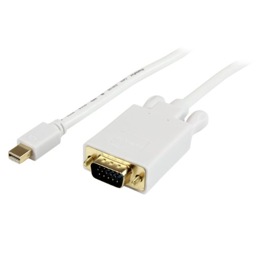 3 m Mini-DisplayPort-auf-VGA-Kabel – Mini-DP auf VGA Computer-Monitor-Kabel 1920 x 1200 – mDP-auf-VGA-Kabel - VGA-Monitorkabel - Mini-DisplayPort-Kabel - Mini-Display auf VGA - Weiß (MDP2VGAMM10W) von StarTech