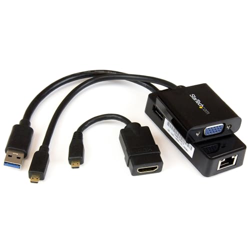 StarTech.com Adapter Kit für Lenovo Yoga 3 Pro - Micro HDMI auf VGA - Micro HDMI auf HDMI - USB 3.0 Gb LAN - 3-in-1 Konnektivität Bundle von StarTech.com