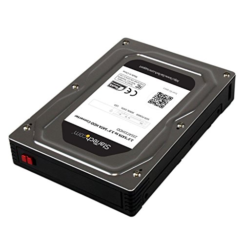 StarTech.com 2,5" auf 3,5" Aluminium SATA Festplattengehäuse für HDD/SSD bis 12,5mm - 6,4cm auf 8,9cm (2,5/3,5 Zoll) Festaplatten Adapter von StarTech
