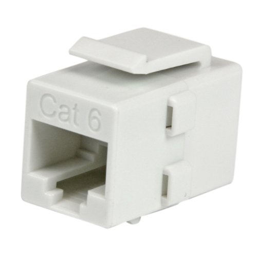 StarTech.com Cat 6 RJ45 Keystone Jack - Cat6 Netzwerkkoppler - RJ 45 Netzwerk Kuplung - Buchse/Buchse - Weiß von StarTech