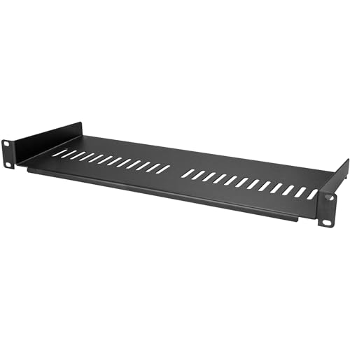 StarTech CABSHELF1U7V Belüfteter Server Schrank Fachboden 1 HE, 17.7 cm Schwarz von StarTech