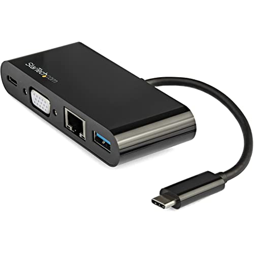 StarTech.com USB-C VGA Multiport Adapter - Power Delivery (60W) - USB 3.0 - Gigabit Ethernet - USB C Adapter für Mac, Windows, Chrome OS von StarTech.com