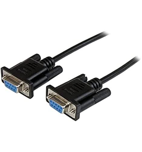 StarTech.com 1m DB9 RS232 Seriell Nullmodemkabel - Bu/Bu - 9-pin seriell Null-Modem Anschlusskabel - Schwarz von StarTech