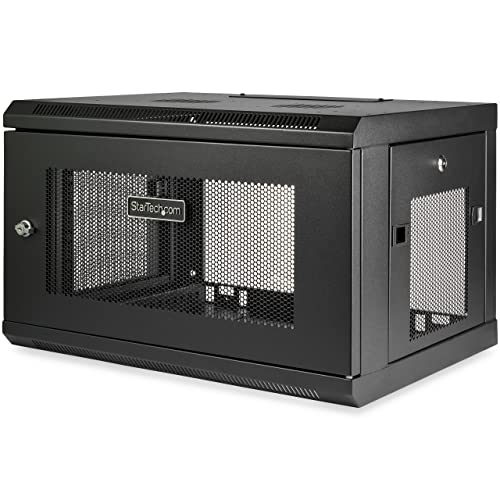 StarTech.com 2-Pfosten 6HE Wand Netzwerkschrank mit 1HE Fachboden, 19" Wand Server Rack für IT / Daten Computer Ausrüstung von StarTech