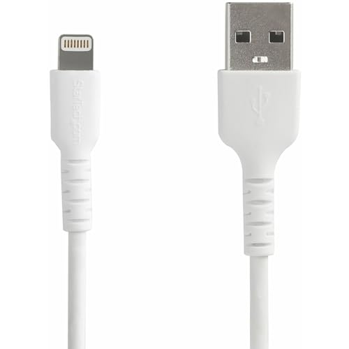 StarTech.com 2m USB-A auf Lightning-Kabel - Hochbelastbare, robuste Aramidfaser - USB Typ-A auf Lightningkabel - Lade-/Synchronisationskabel - Apple MFi-zertifiziert iPad/iPhone 12 - Weiß (RUSBLTMM2M) von StarTech