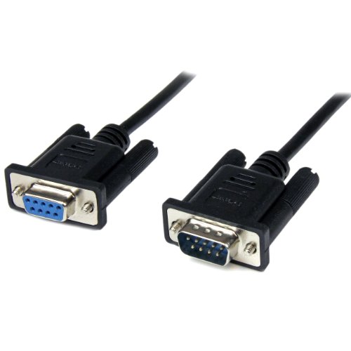 StarTech.com 2m Seriell DB9 RS-232 Nullmodemkabel - Schwarz - Stecker/Buchse - 9 Pin Null Modem Kabel von StarTech