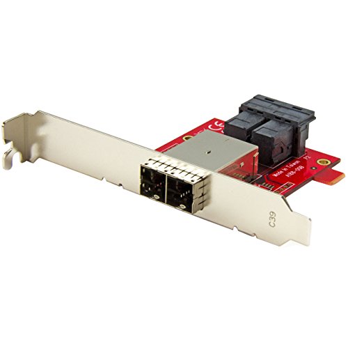 StarTech.com Mini-SAS Adapter, Dual SFF-8643 auf SFF-8644, Voll und Low-Profile Slotblech, 12Gbit/s von StarTech.com