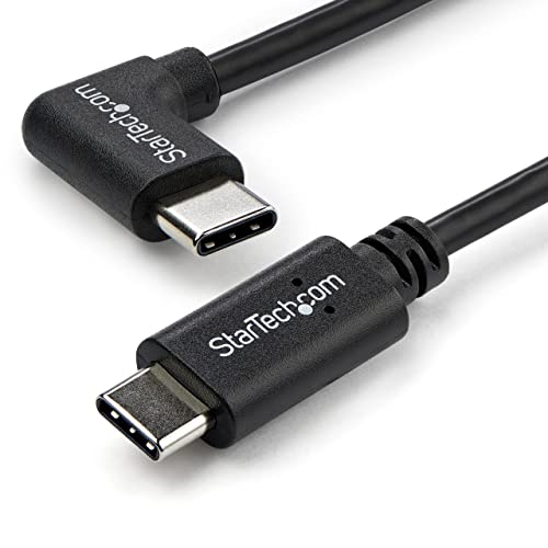 StarTech.com USB- C Kabel rechtsgewinkelt - St/St - 1m - USB 2.0 - USB Typ-C Kabel - 90 grad USB C - USB-C auf USB C - USB-C Ladekabel von StarTech