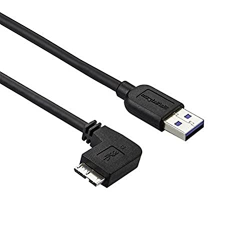 StarTech.com 1m Slim Micro USB 3.0 Kabel linksgewinkelt - USB 3.1 Gen 1 (5 Gbit/s) Anschlusskabel von StarTech.com